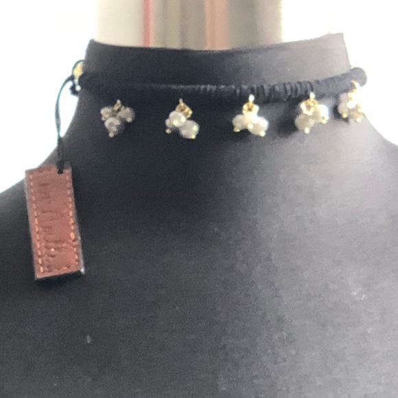 - Suede choker w Smokey  beads! NWT W FREE B… - Picture 3 of 3